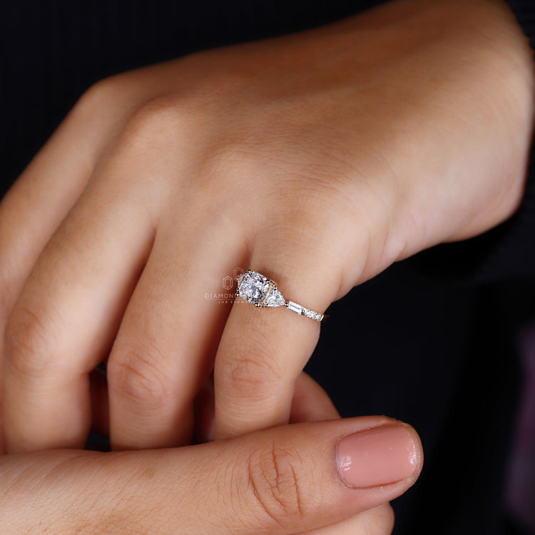 Handmade ring with prong setting.
