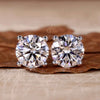 round lab grown diamond earrings