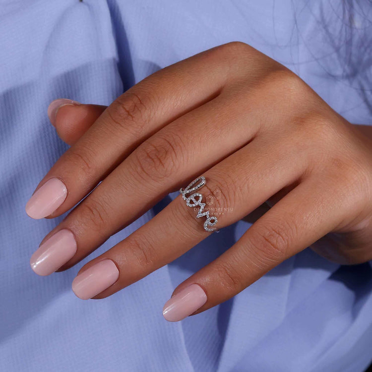 Personalised Diamond Engagement Ring with intricate handmade details for a bespoke touch.