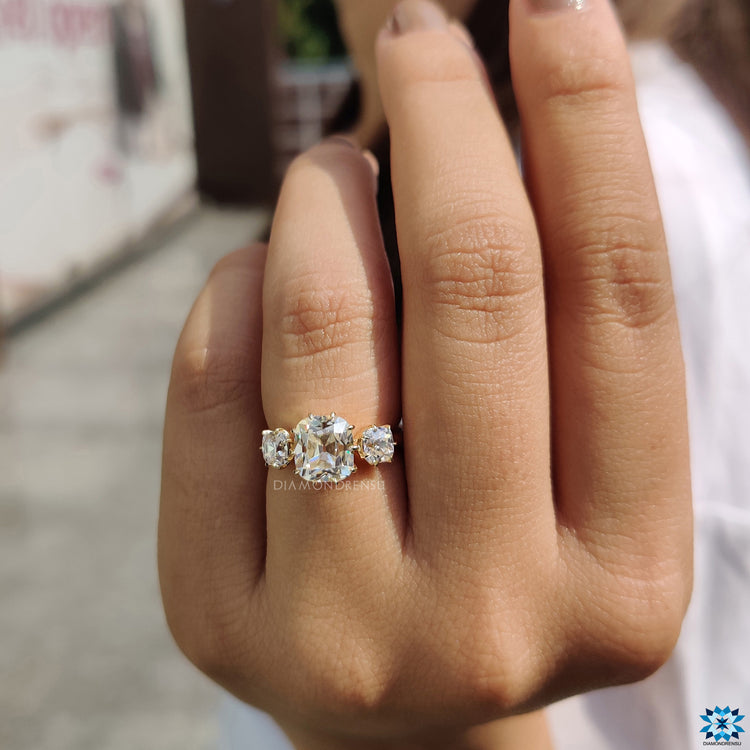 Cushion Cut Engagement Ring with prong setting
