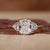 Three Stone Engagement Ring Diamond with cushion diamond ring
