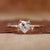 Heart shaped diamond ring in yellow gold.
