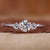 3 stone engagement ring in white gold.
