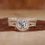 Round halo diamond bridal set.
