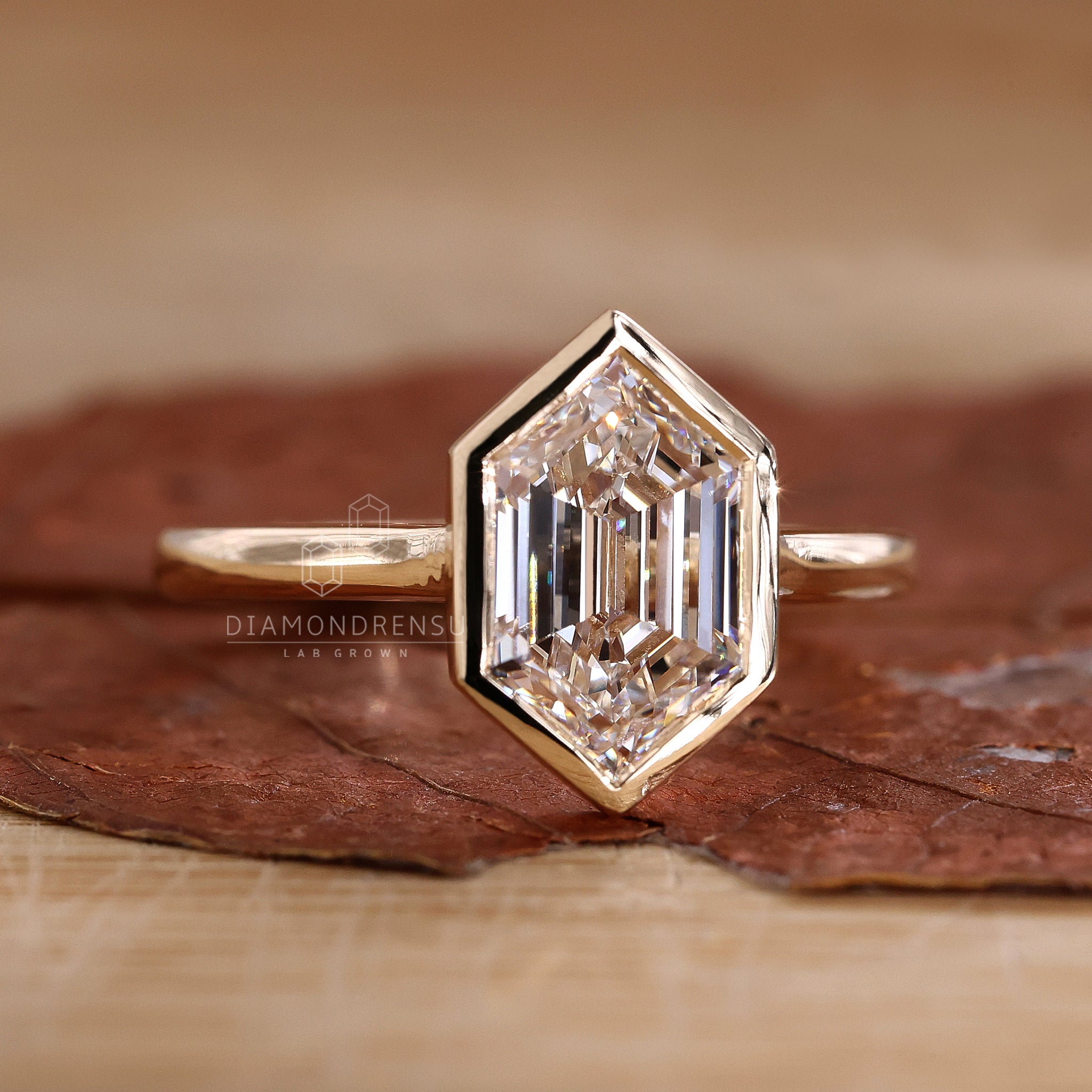 Buy engagement ring with bezel set engagement ring details.
