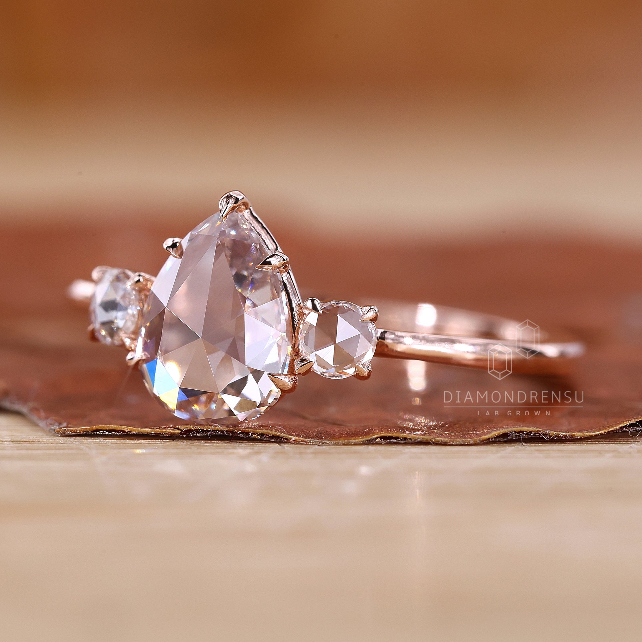 Prong setting on handmade ring
