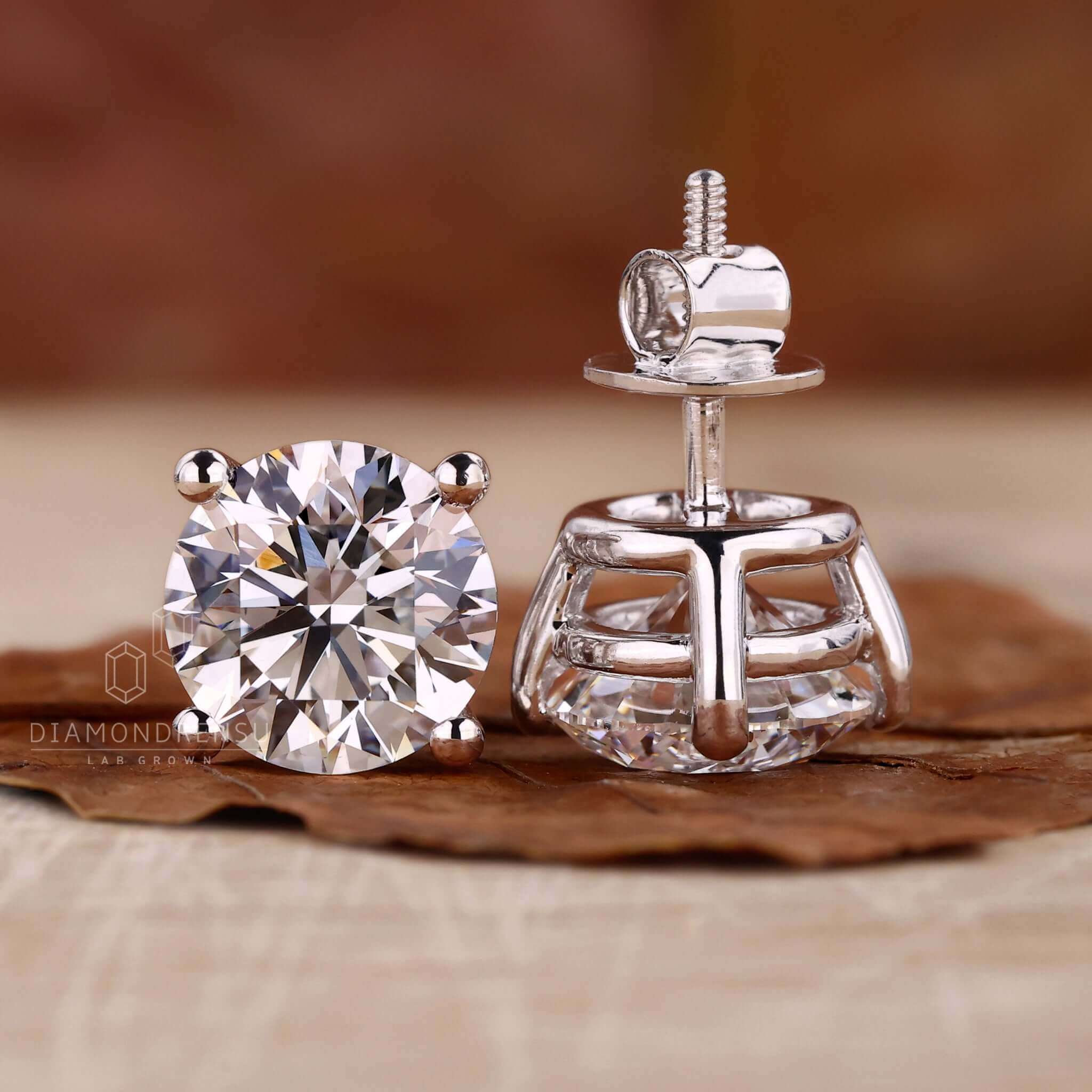 white gold diamond earrings