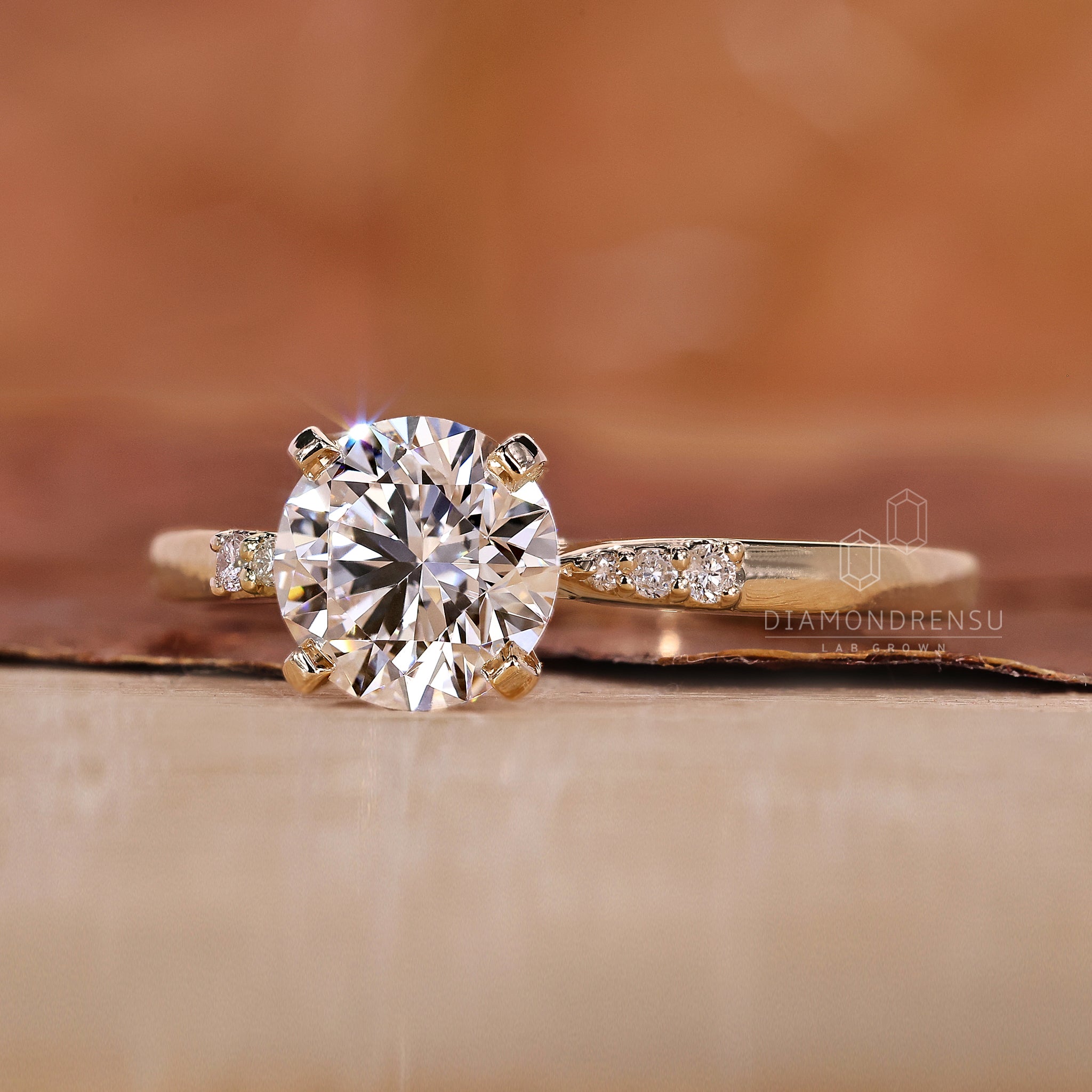 Yellow gold ring with a polished finish.
