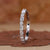 Emerald cut diamond wedding band.
