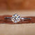 Solitaire diamond ring in white gold.
