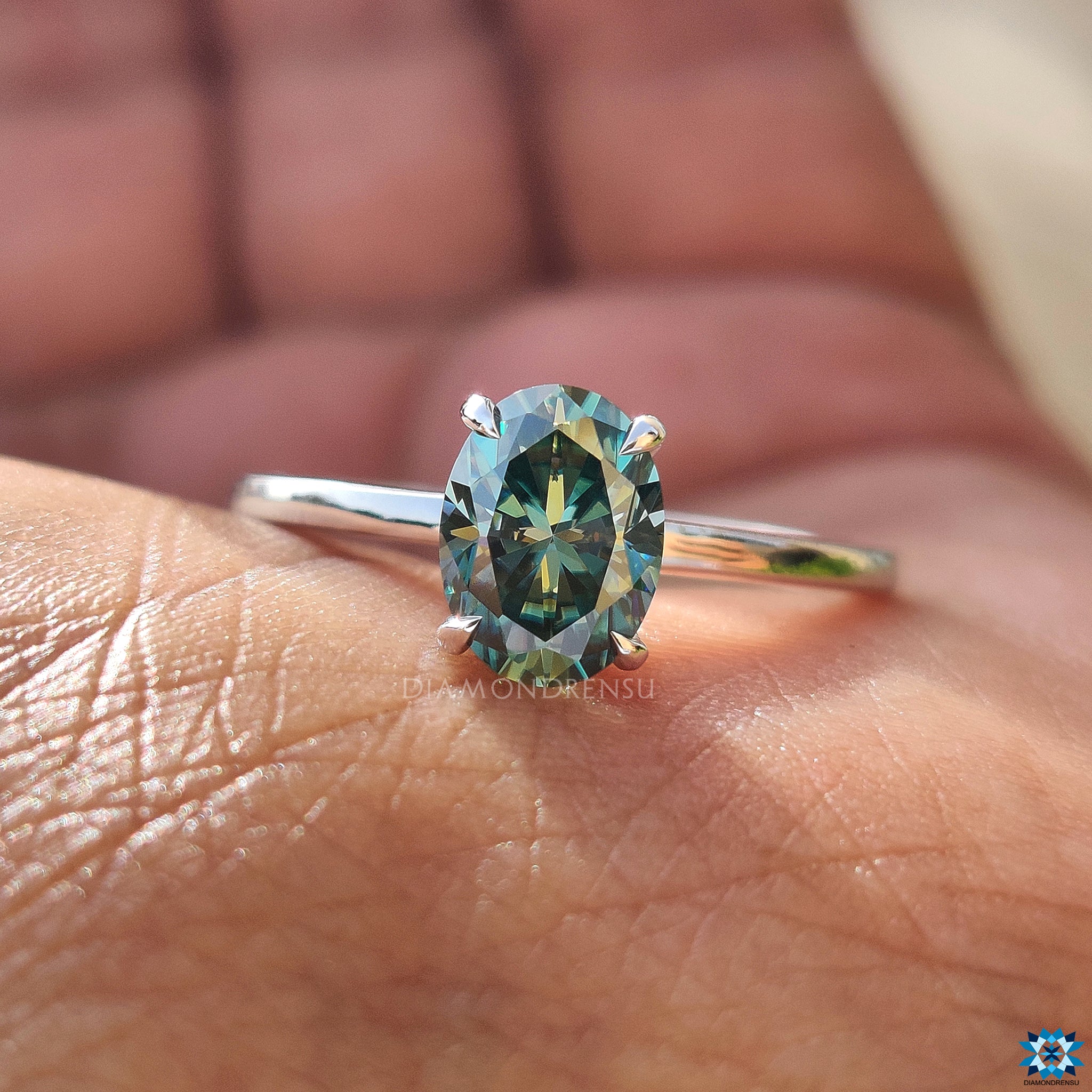 Solitaire engagement ring in custom engagement ring style
