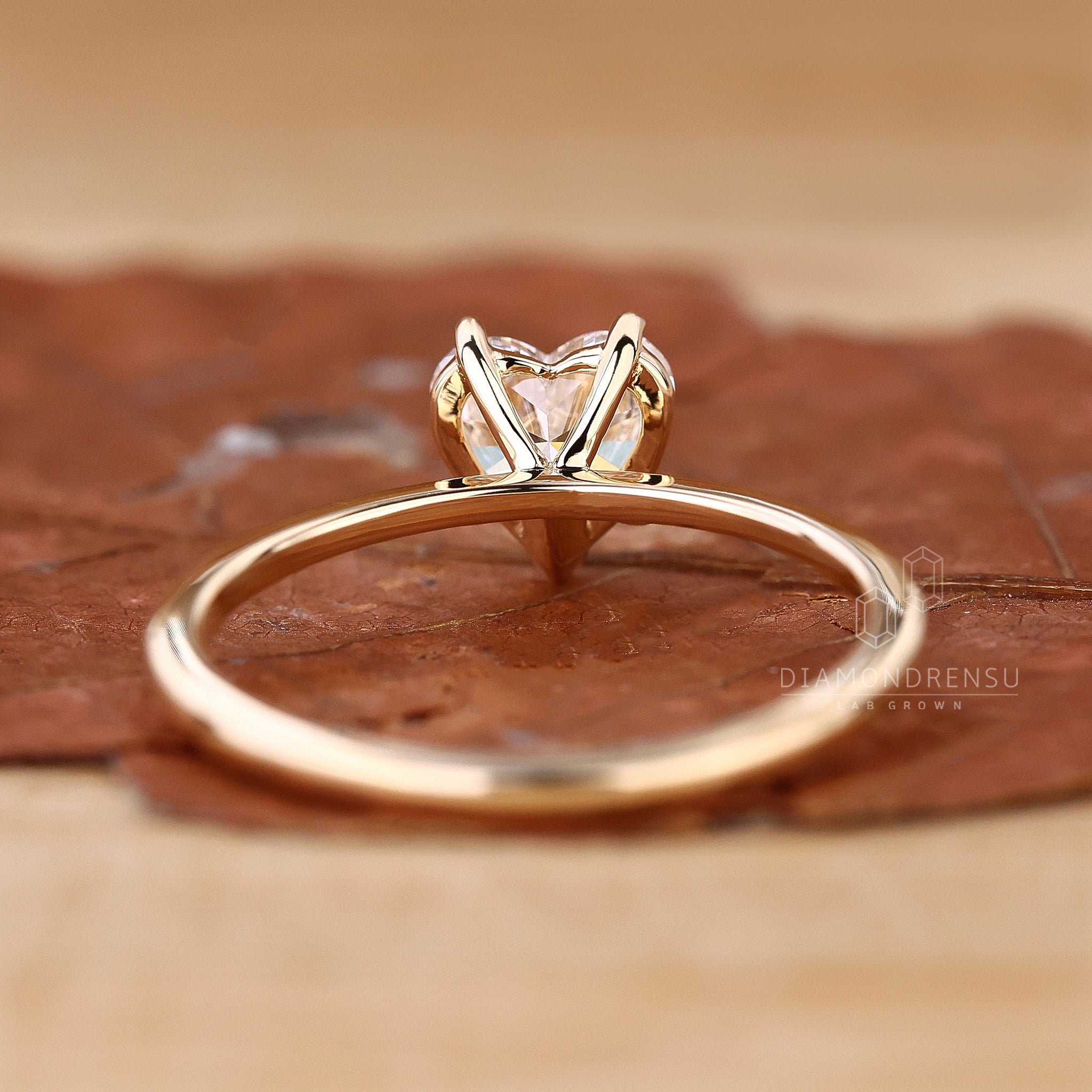 IGI certified heart shaped diamond ring.
