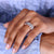 Oval cut diamond ring with fine detailing, set in a secure and modern finish.
