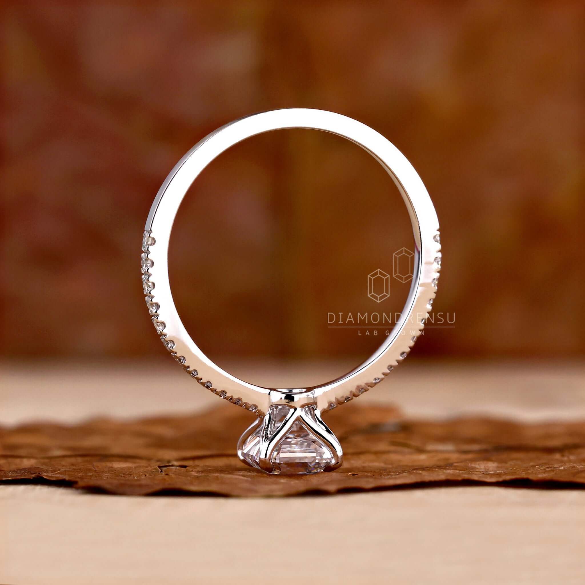 White gold pave engagement ring perfect for a UK proposal.