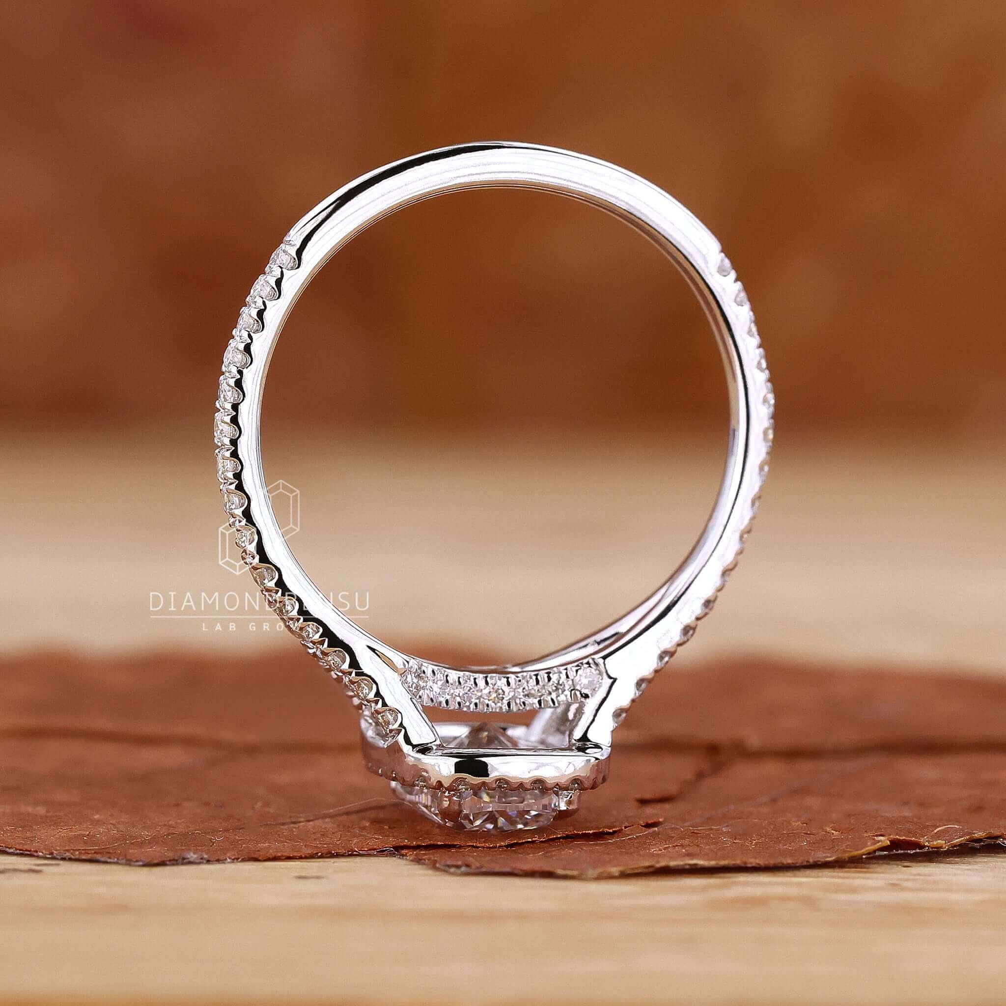 Timeless halo rings offering an elegant setting for engagement or special occasions.