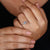 Round diamond engagement ring UK design.
