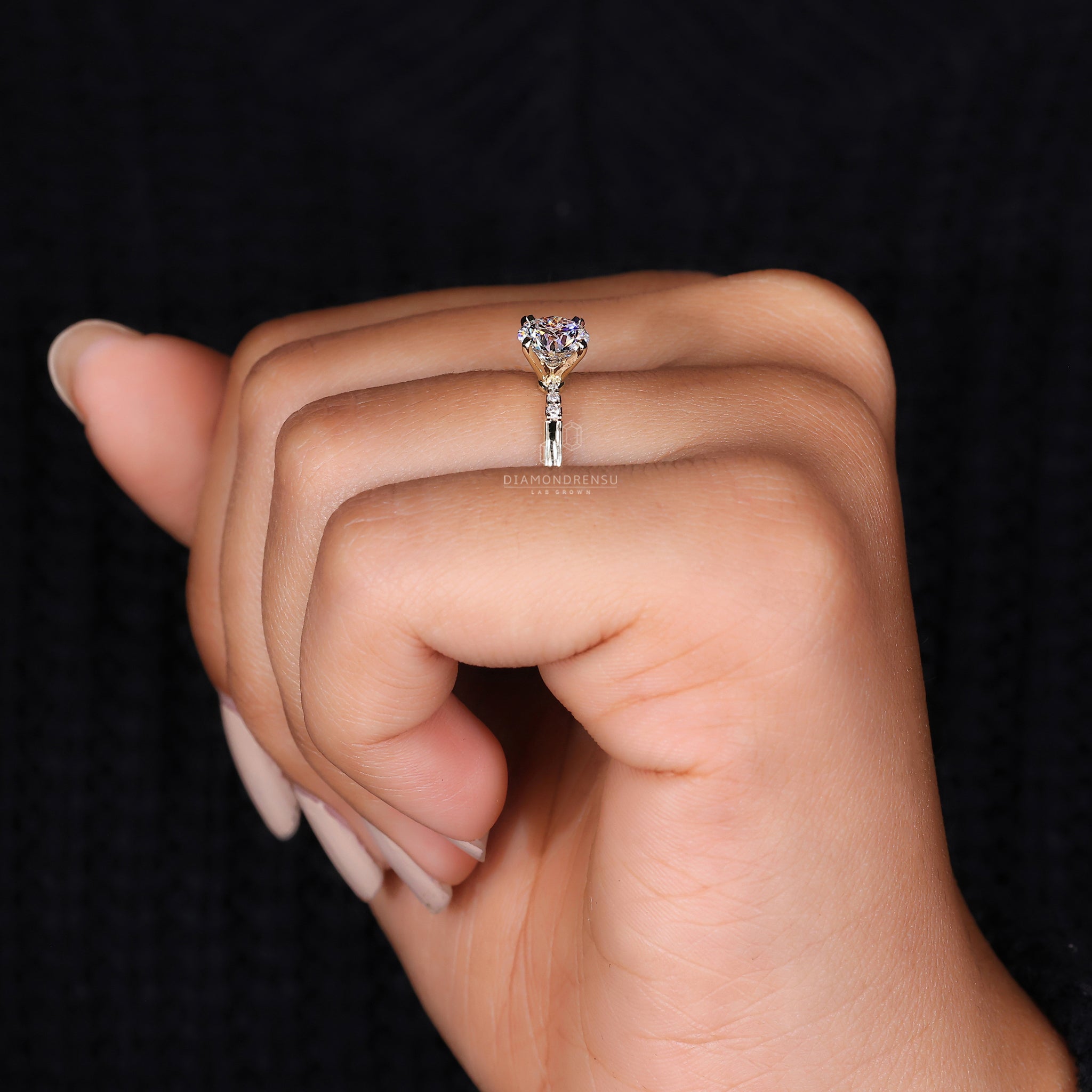 IGI certified diamond ring for guaranteed quality.
