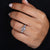 6 claw prong setting with round center diamond.
