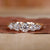 Five stone diamond wedding band in yellow gold