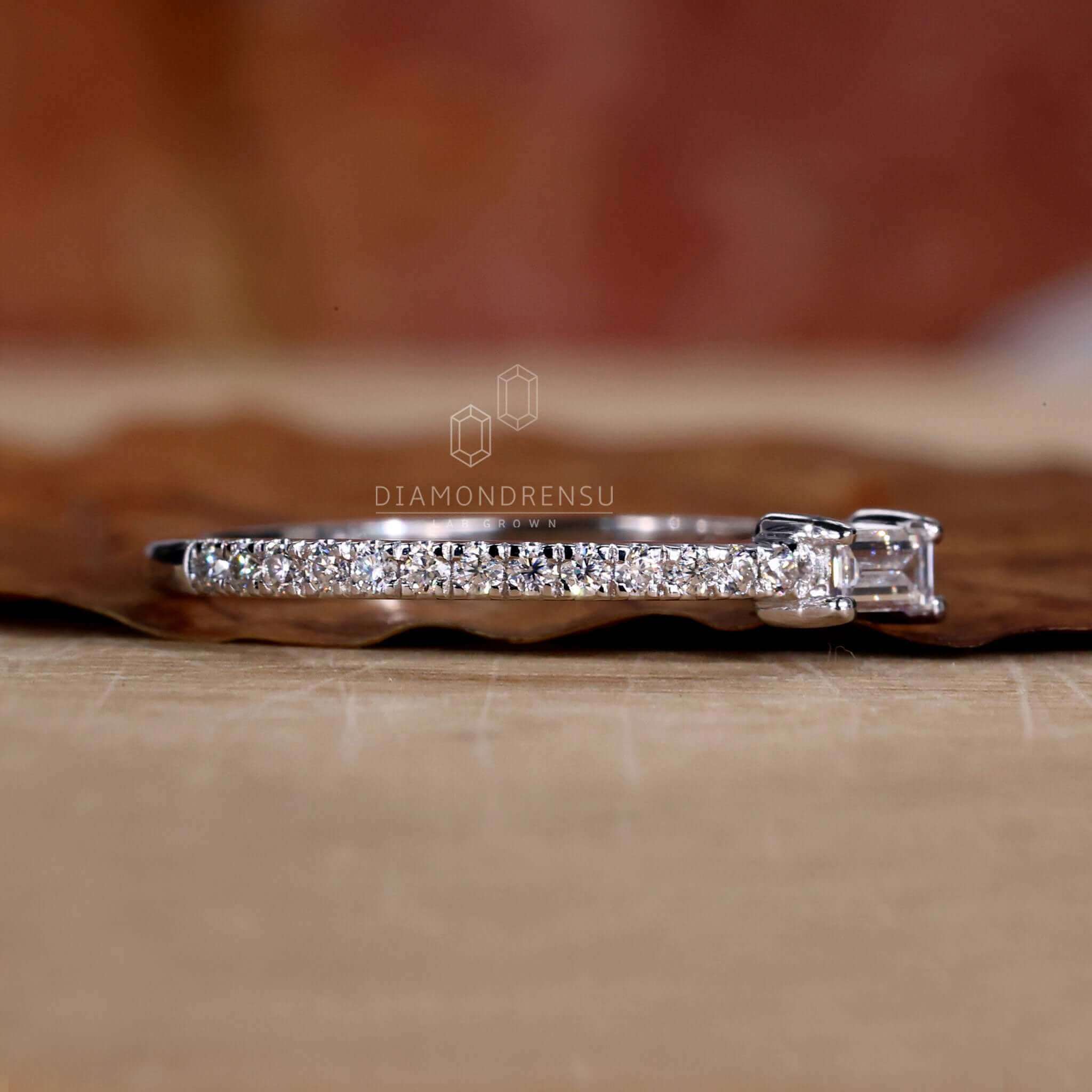 lab created diamond band