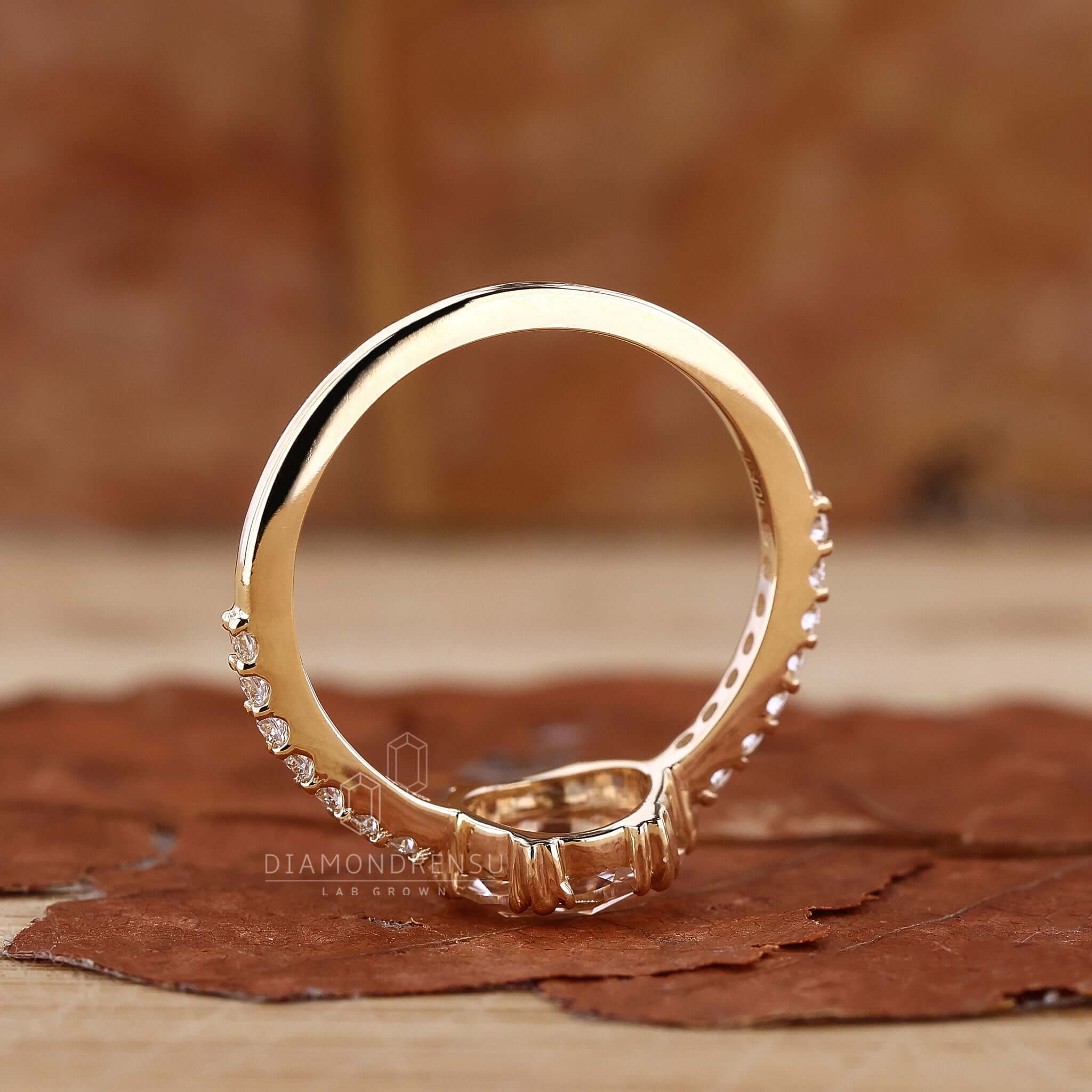 Prong Setting Ring designed to securely hold the diamond in place.