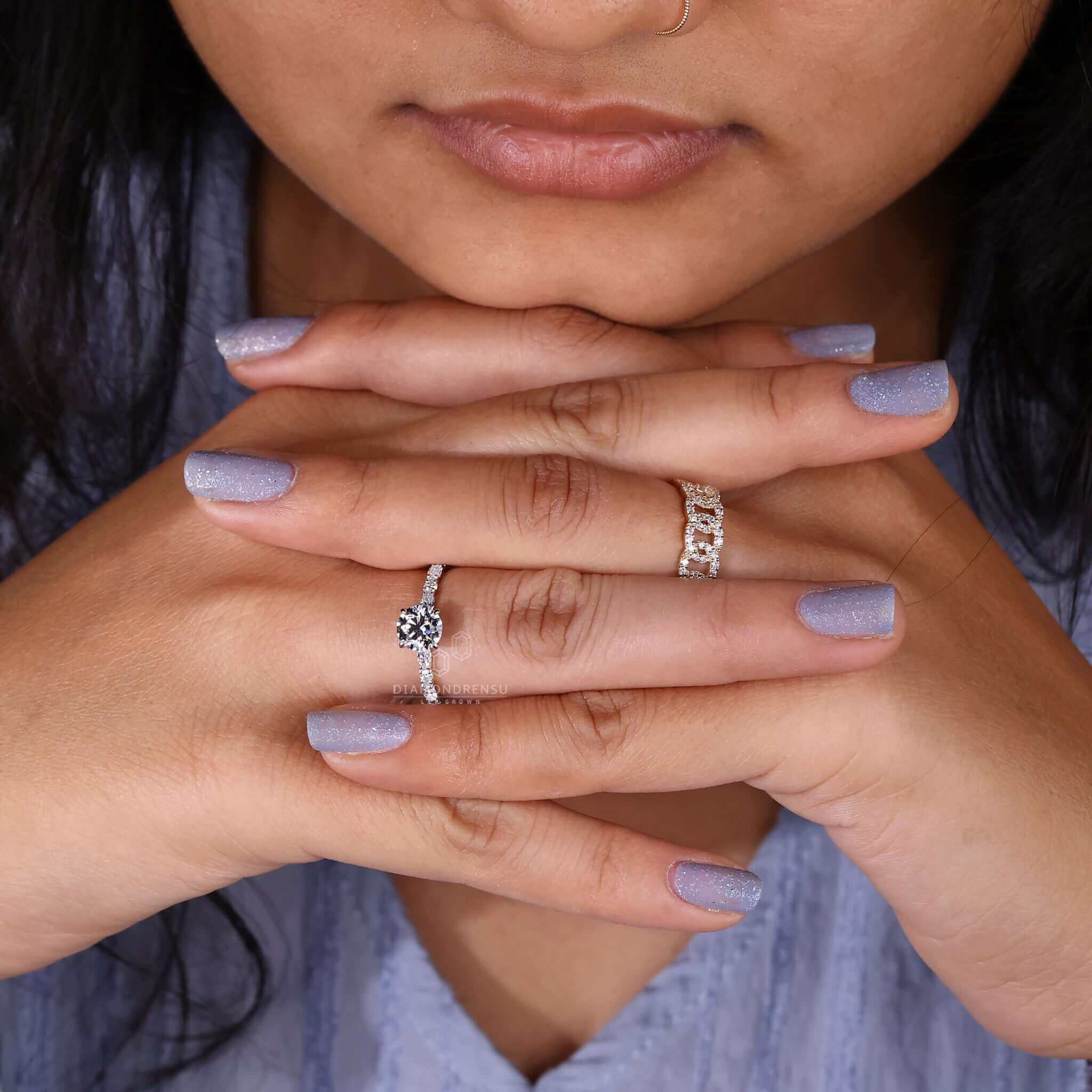 Gorgeous marquise pave ring with intricate diamond details.