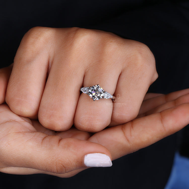 IGI certified Old European cut diamond ring.
