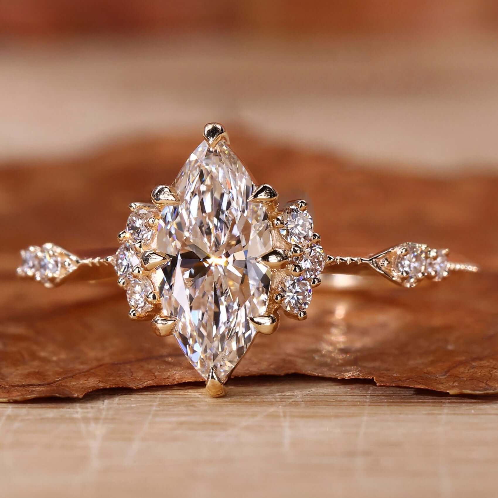 A stunning Marquise Diamond Ring in a classic design.