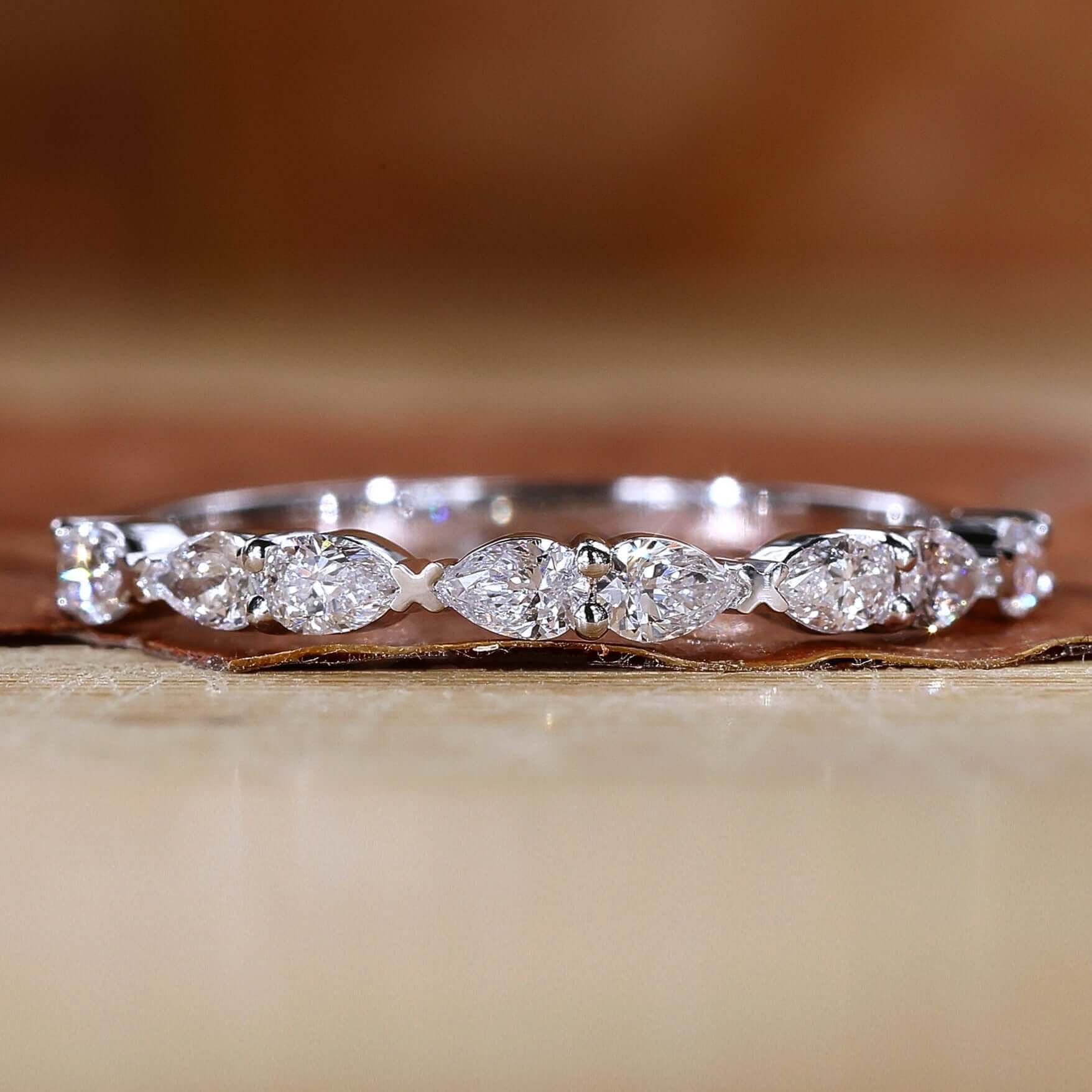 pear cut diamond band