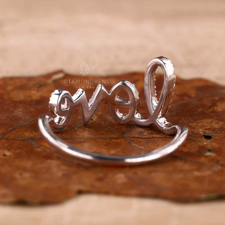 Personalised Diamond Ring crafted with IGI certified diamonds for quality assurance.