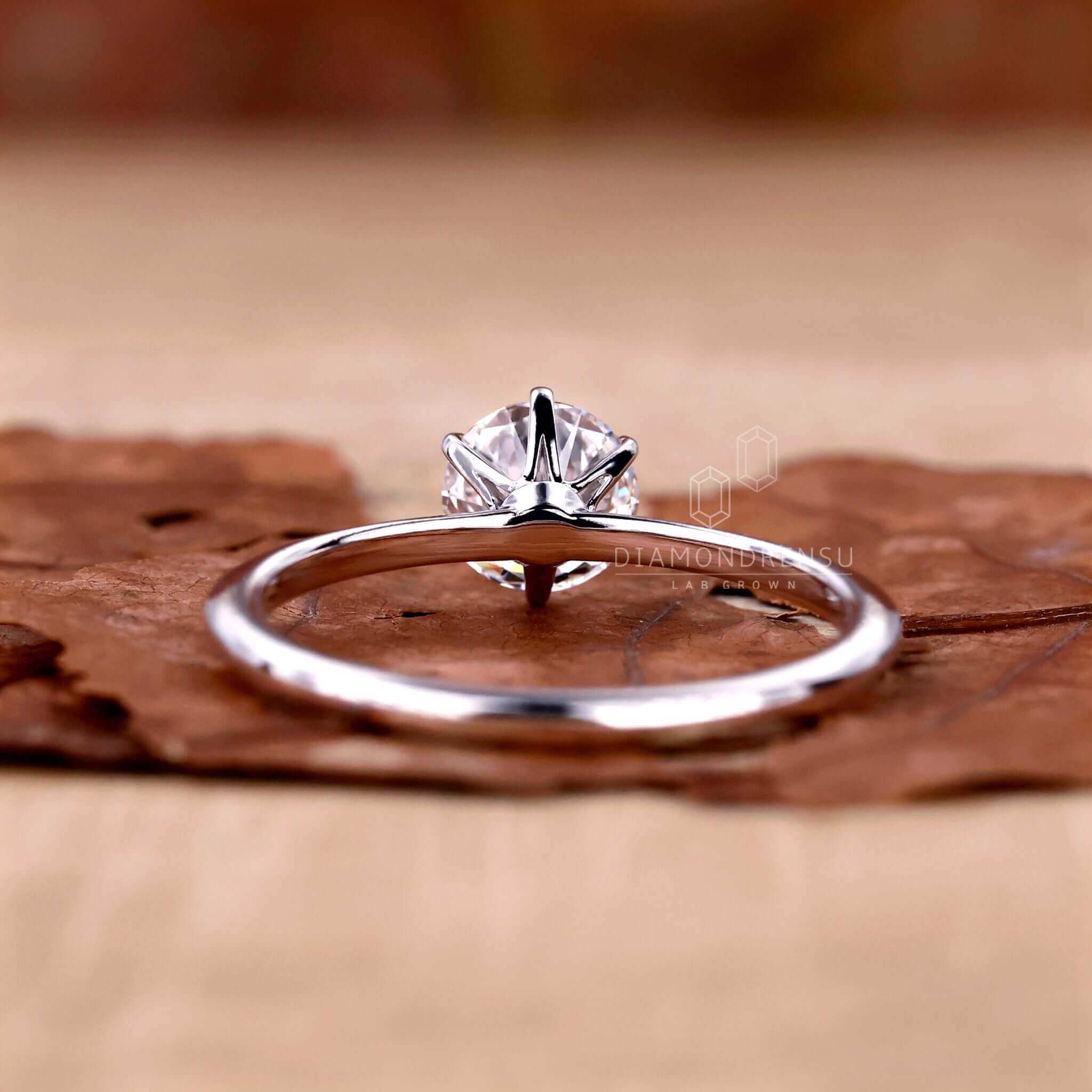 White gold solitaire engagement ring perfect for proposals.