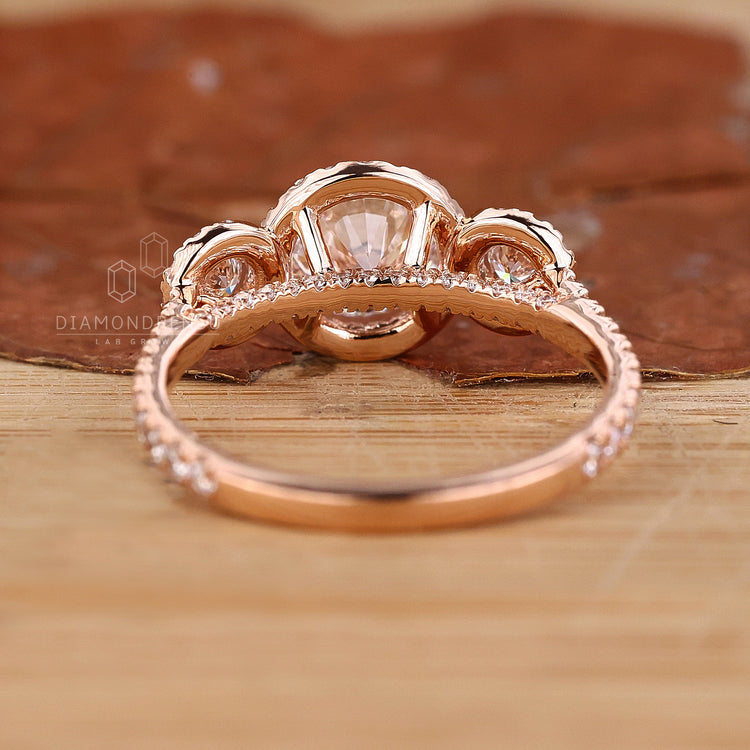 IGI certified three stone diamond ring.
