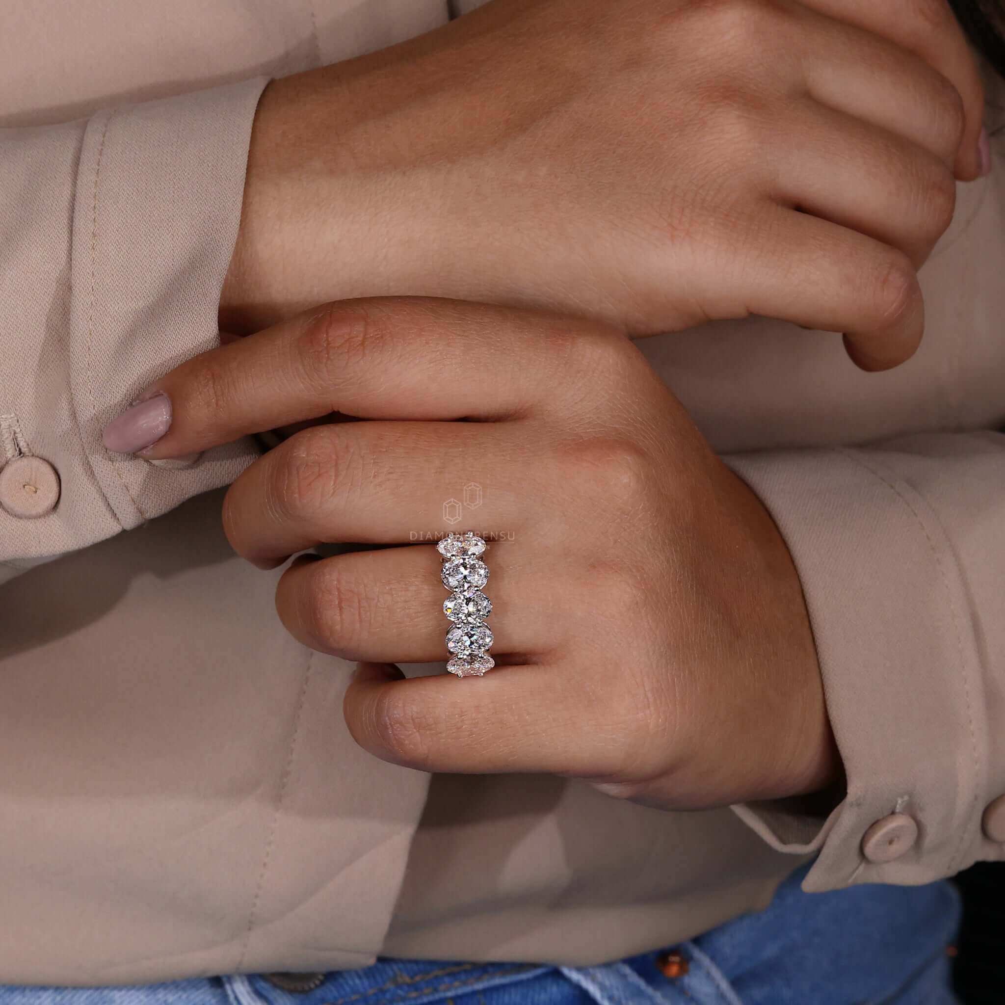 2 ct oval diamond ring in white gold, perfect for engagements.