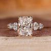Radiant Cut Diamond Ring is designed in yellow gold ring.
