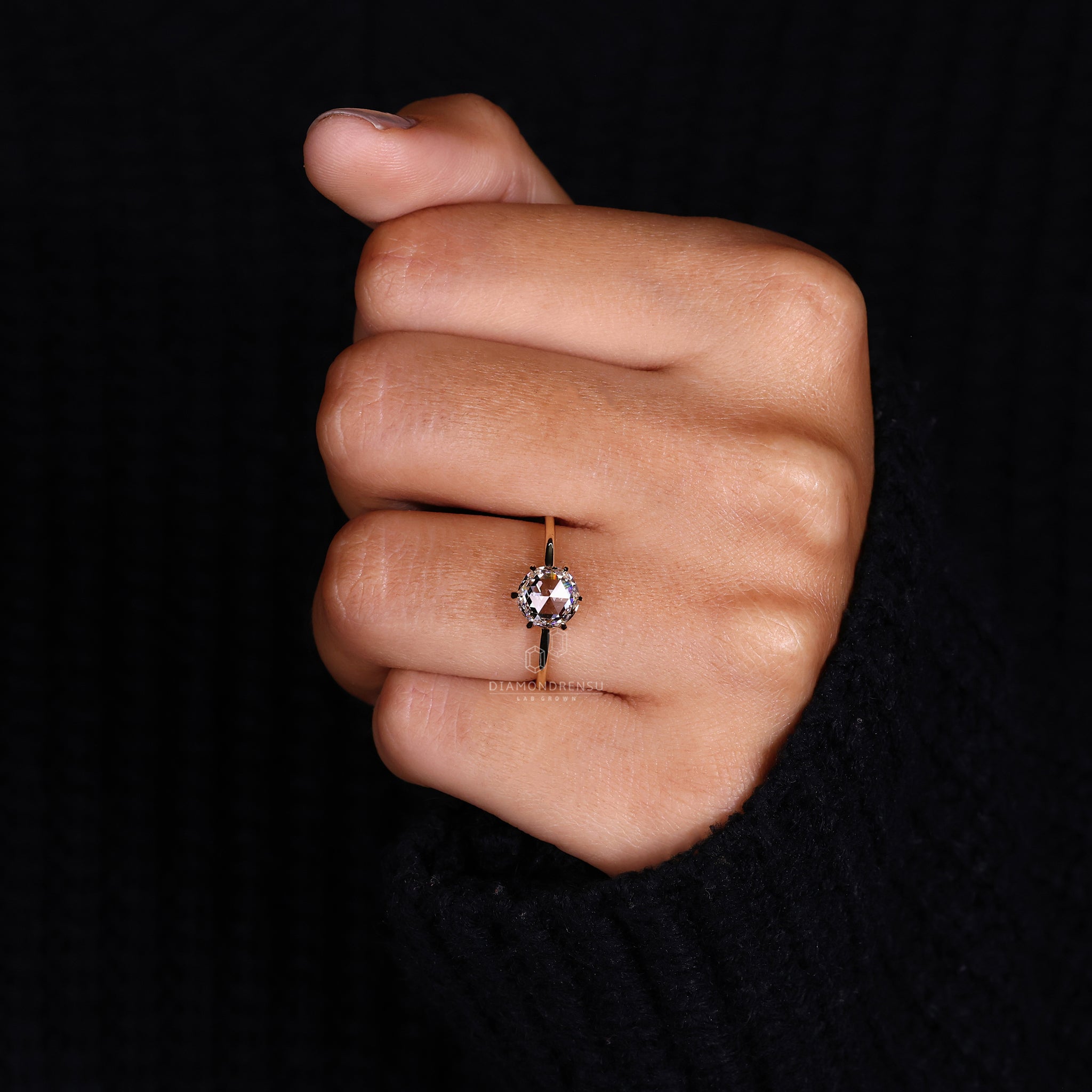 Minimalist solitaire engagement ring perfect for daily wear.
