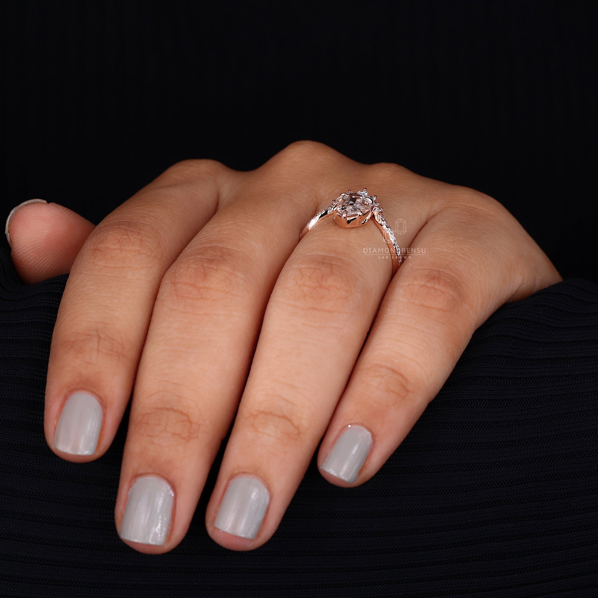 Round Diamond Ring crafted as a high-quality handmade jewelry piece.