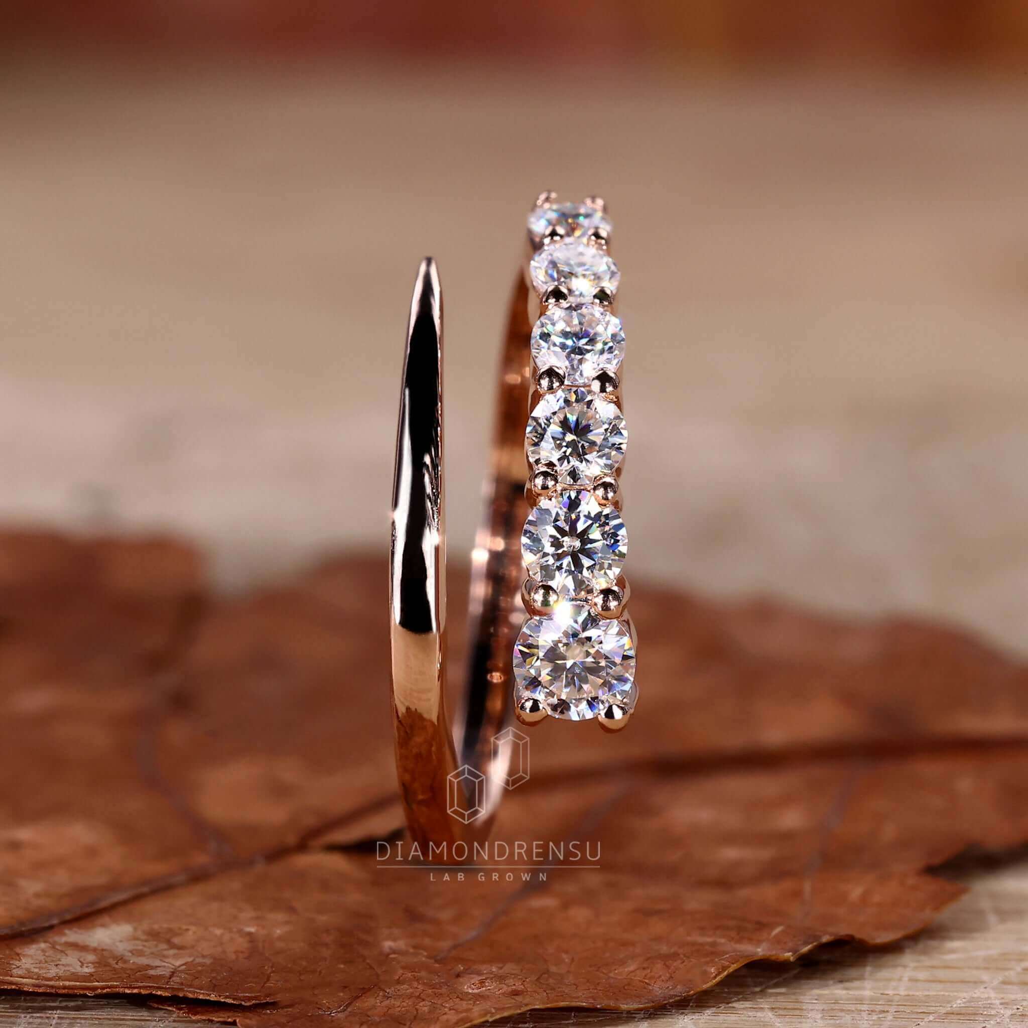 lab created diamond wedding ring