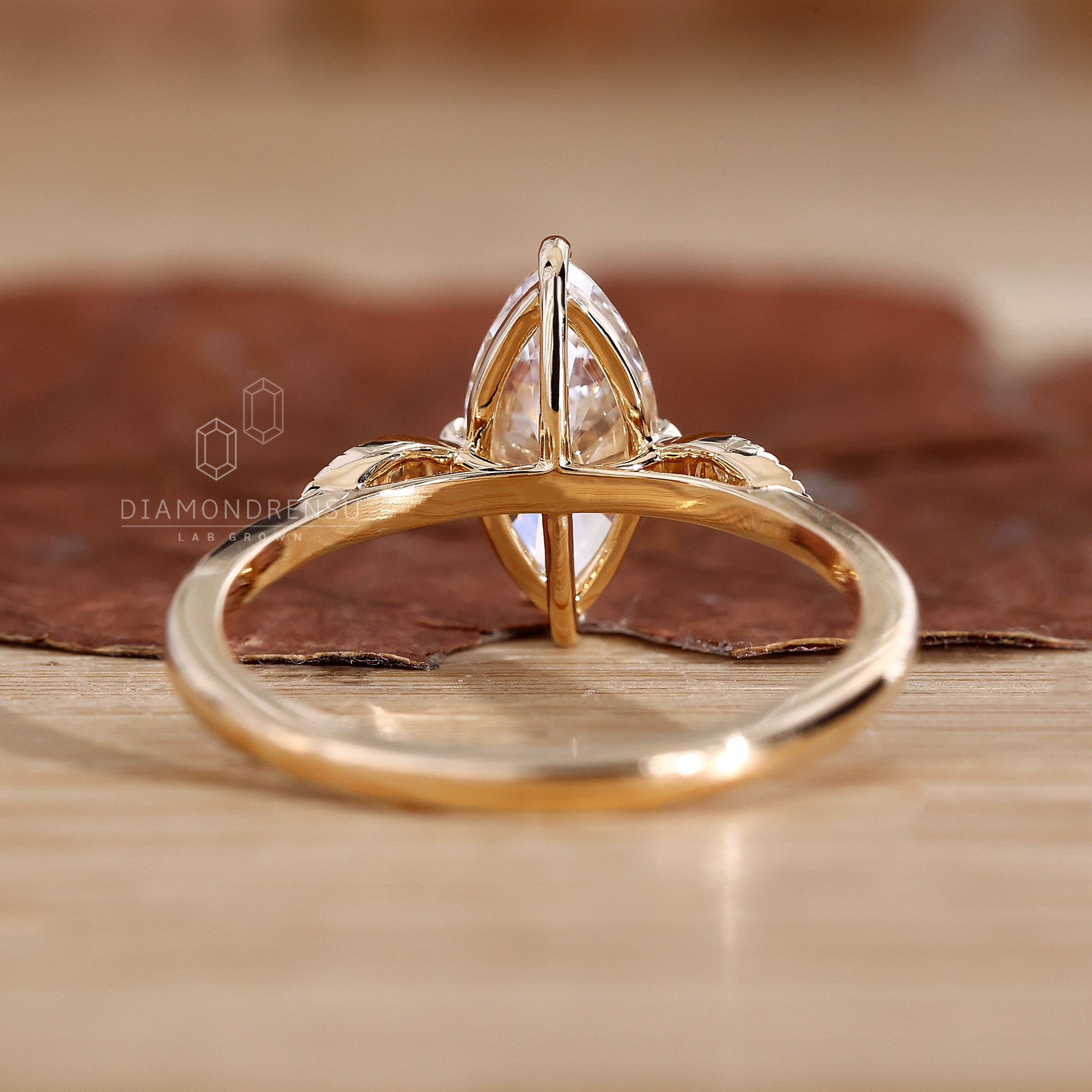 Buy engagement ring with marquise cut stone.
