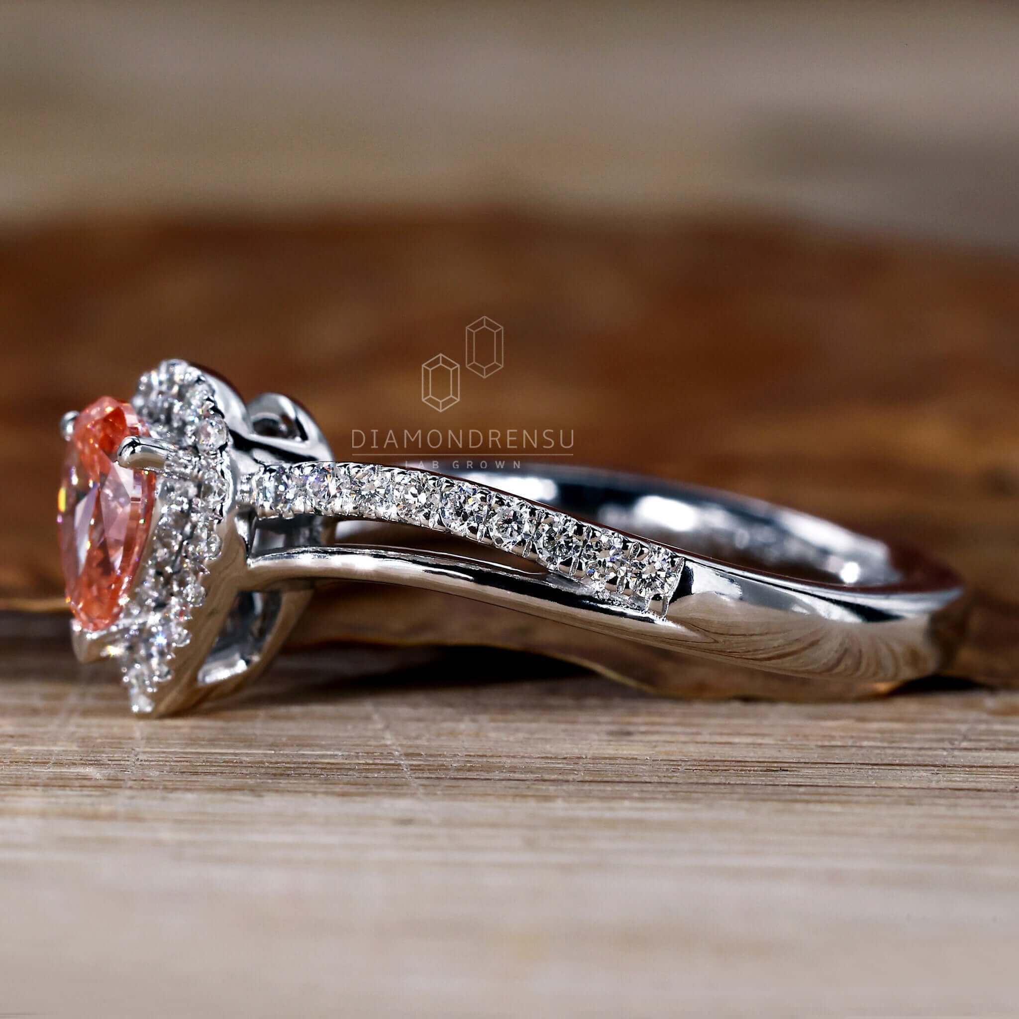 pear lab grown diamond ring