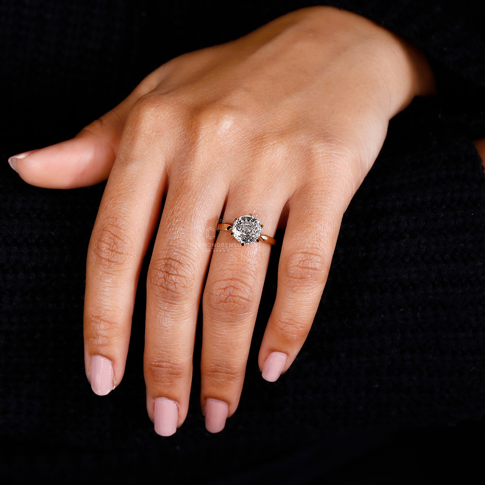 Lab Grown Diamond set in a solitaire ring style.
