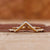 V-shaped wedding ring in yellow gold.
