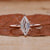 Hexagon engagement ring with a clean geometric design and sharp edges.
