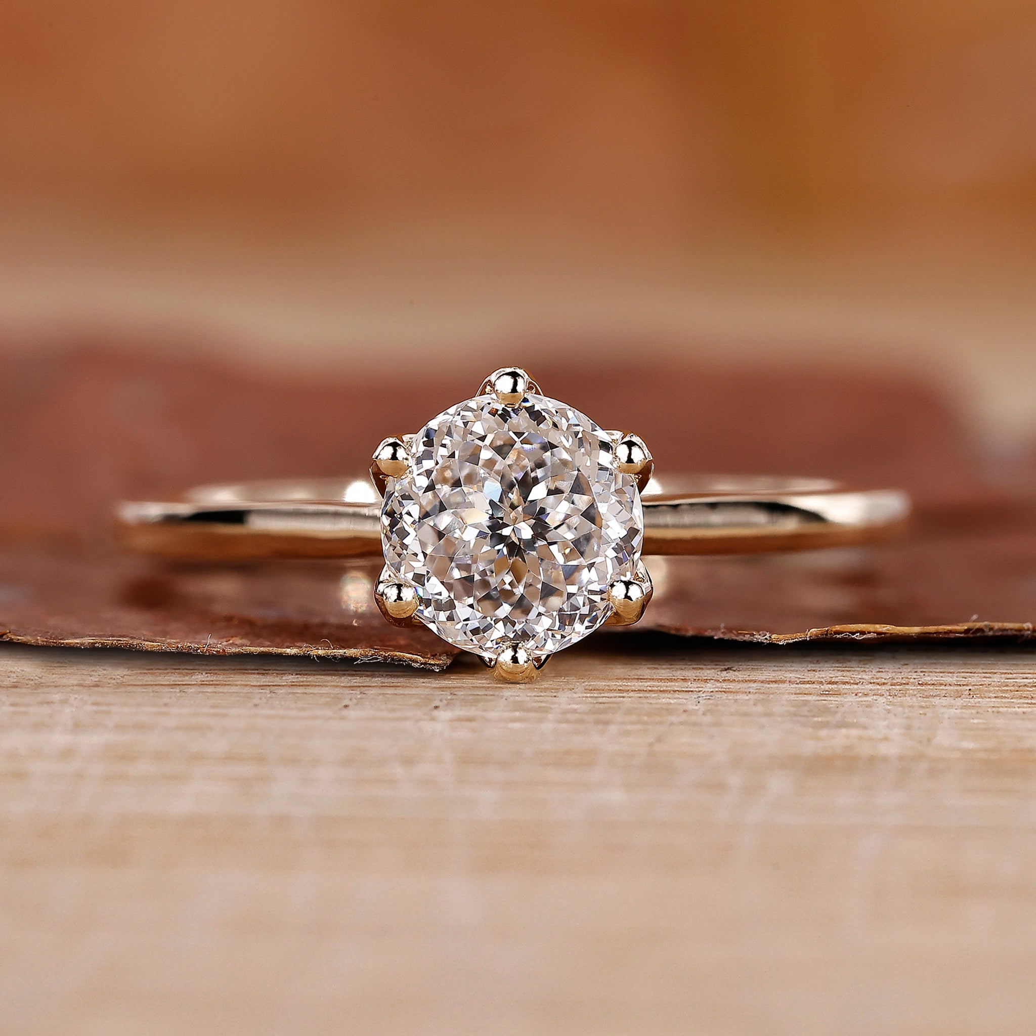 Cathedral Setting Ring with intricate design and high polish finish.
