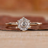 Cathedral Setting Ring with intricate design and high polish finish.
