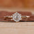 Cathedral Setting Ring with intricate design and high polish finish.

