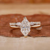 Dutch marquise diamond bridal set.
