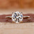 Round diamond engagement ring with a 4 claw prong setting.
