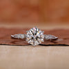 White gold diamond ring with sparkling round cut diamonds.
