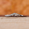 Chevron Wedding Band in white gold
