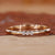 Round cut diamond wedding band.
